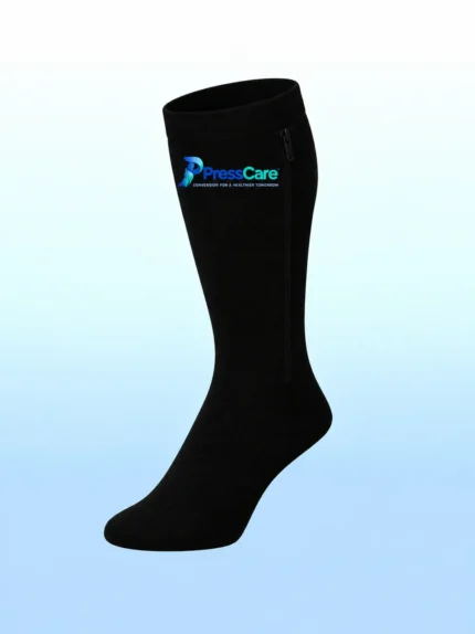 Press Care Zipper Compression Socks – Black